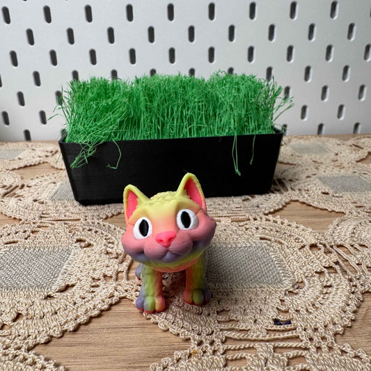 Zippy the Colourful Kitty Desk Buddy - Playful And Whimsical Decor