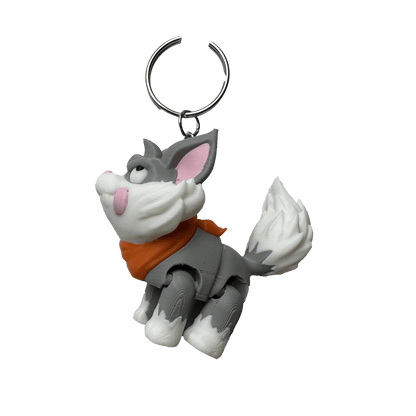 Fluffster the Playful Pup Keychain - Adorable, Eco-Friendly B Grade