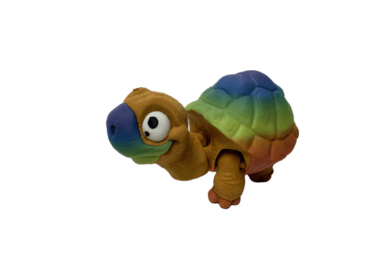 Pebbles the Turtle - Rainbow Desk Pal And Cheerful Decor